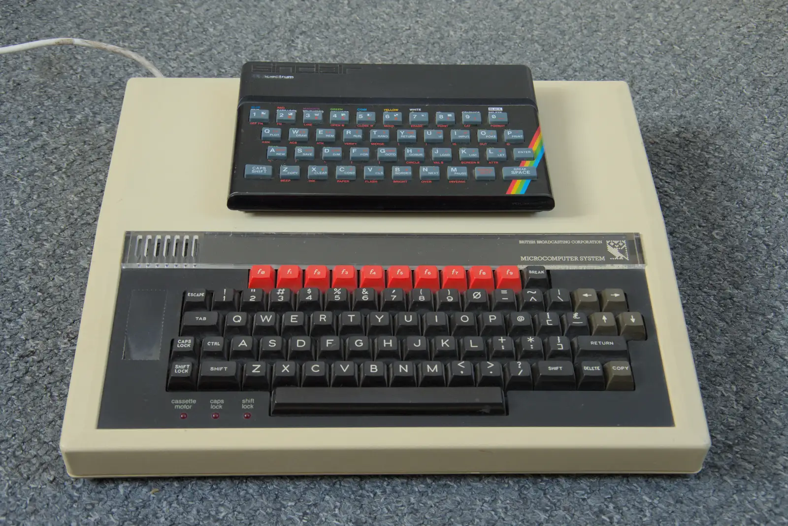 A ZX Spectrum and a BBC Micro, for comparison, from A Sunday Pub Ride, Thornham and Mellis - 9th March 2025