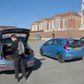 Fred gets his stuff out of the car, A Walk to the Hoxne Swan, and the Royal Hospital School, Holbrook - 6th April 2025
