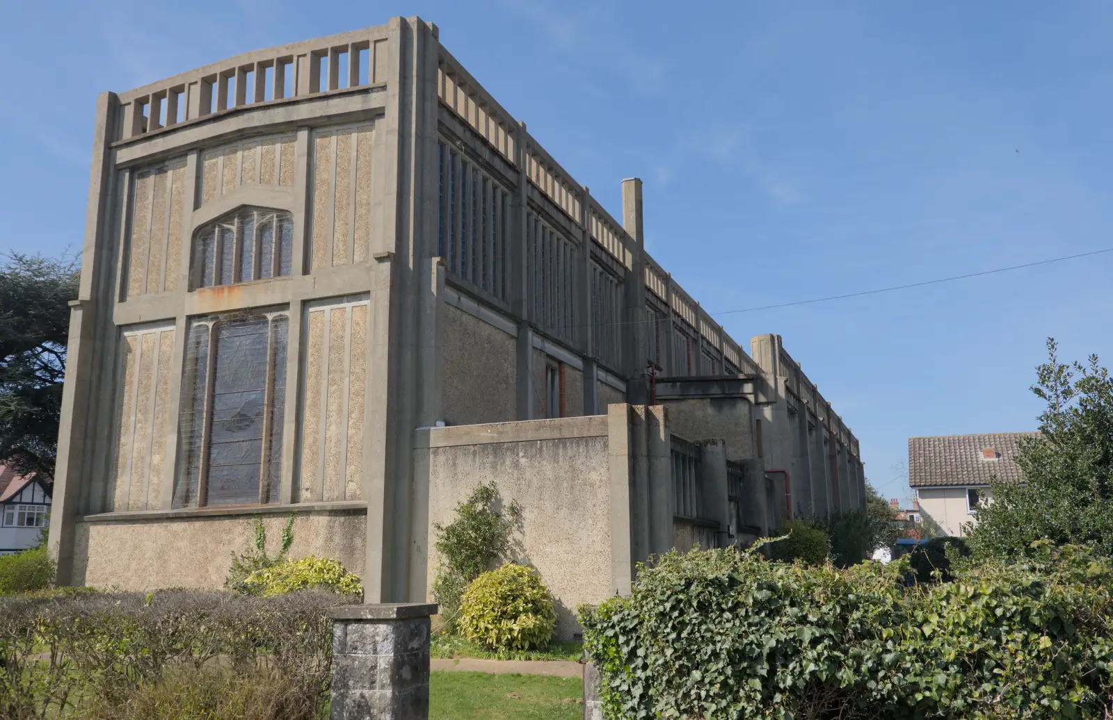 Outside, the church looks like a pumping station, from A Day in Felixstowe, Suffolk - 11th April 2025