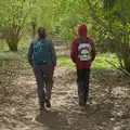 Isobel and Harry in the woods, A Pub Walk to the Black Horse, Thorndon, Suffolk - 20th April 2025