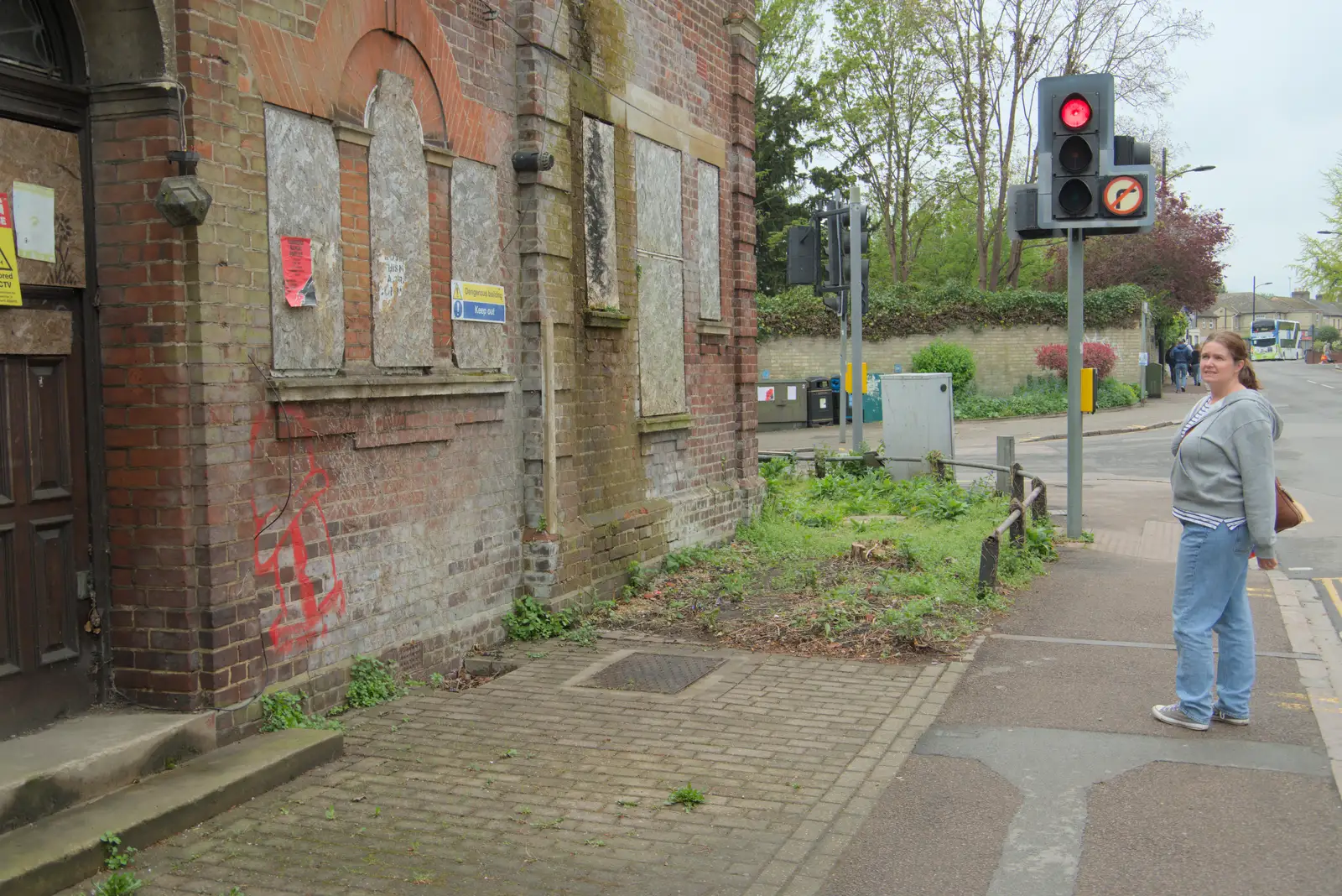The derelict Labour Club on Mill Road, from Back in the Bridge: A Short Trip to Cambridge - 21st April 2025
