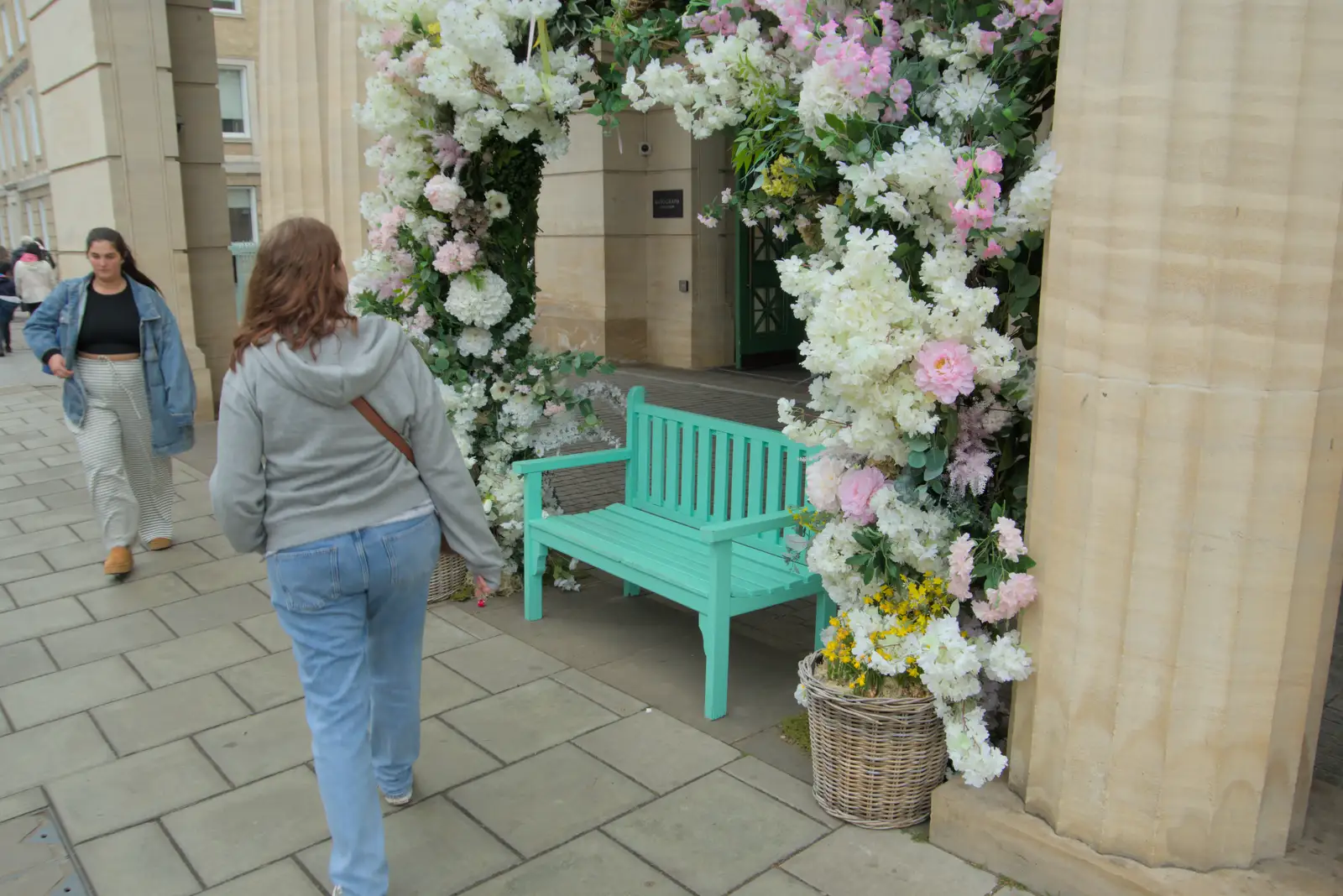 A giant flower arch outside the University Arms, from Back in the Bridge: A Short Trip to Cambridge - 21st April 2025