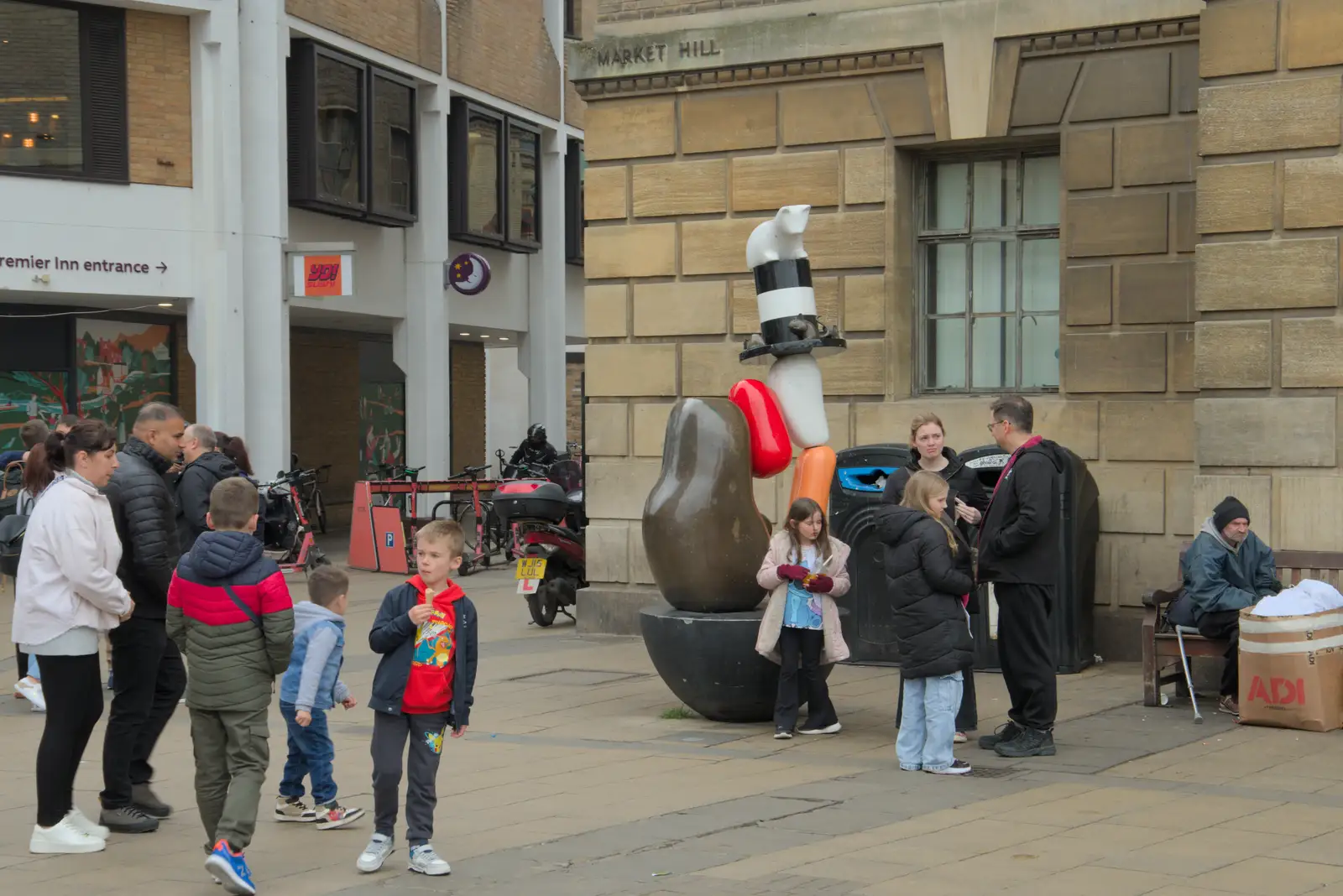 Curious sculpture outside the City Hall, from Back in the Bridge: A Short Trip to Cambridge - 21st April 2025