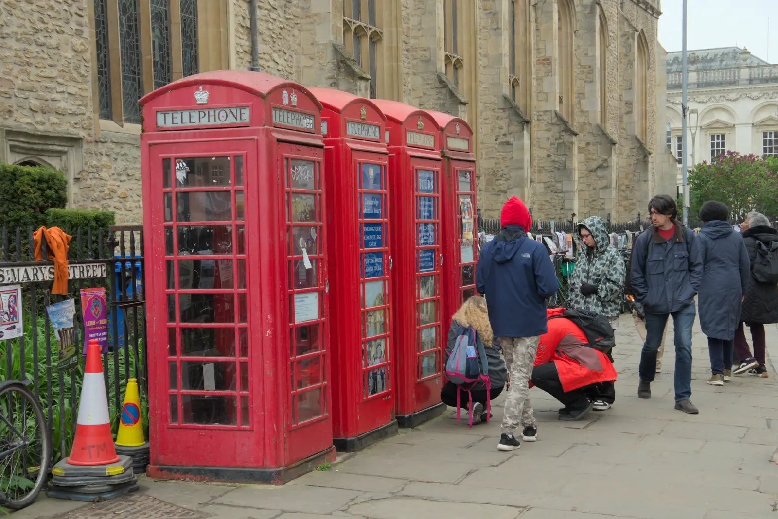 K6 phone boxes on St. Mary's Street, from Back in the Bridge: A Short Trip to Cambridge - 21st April 2025