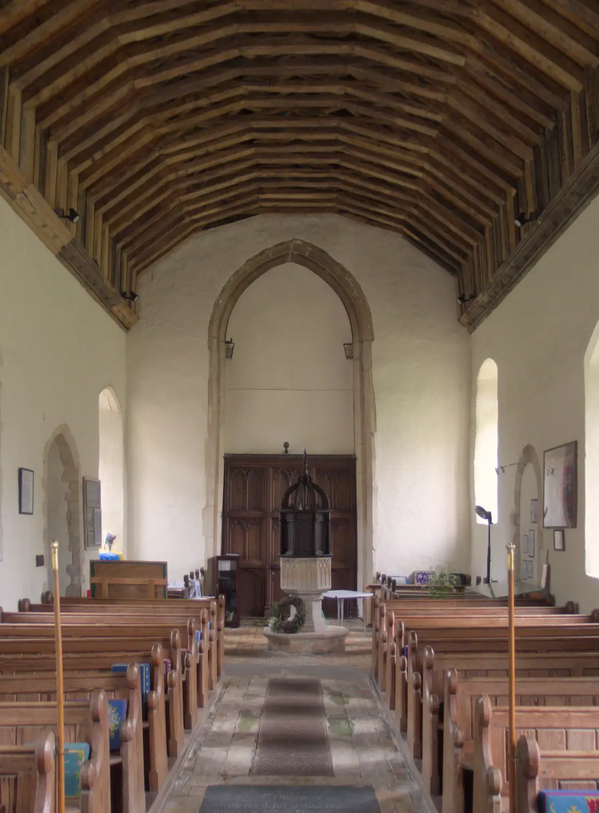 Another blocked-up arch in St. Nicholas, from Hoxne, Bedfield, and the BSCC does the Lion, Debenham - 8th May 2025