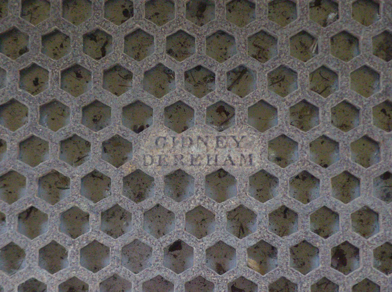 A floor grating made by Gidney of Dereham, from Hoxne, Bedfield, and the BSCC does the Lion, Debenham - 8th May 2025