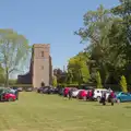 The band assembles at St. Andrew's, Wickham Skeith, The GSB Play the VE Day 80th Anniversary Event, Gislingham, Suffolk - 11th May 2025