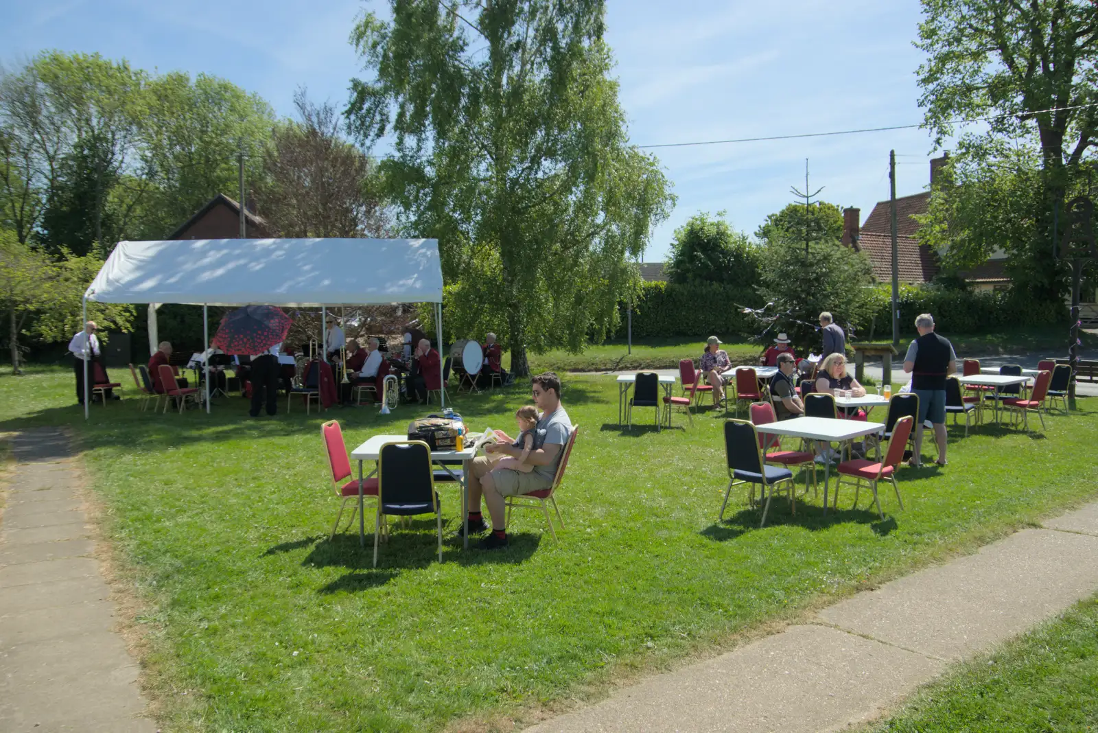 The audience assembles at Gislingham village hall, from The GSB Play the VE Day 80th Anniversary Event, Gislingham, Suffolk - 11th May 2025
