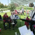 Under the marquee with the GSB, The GSB Play the VE Day 80th Anniversary Event, Gislingham, Suffolk - 11th May 2025