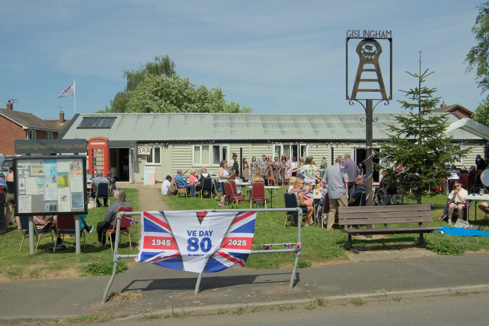The scene at Gislingham Village Hall, from The GSB Play the VE Day 80th Anniversary Event, Gislingham, Suffolk - 11th May 2025