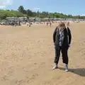 Isobel looks at worm casts in the sand, Trips to Wells and Walsingham, Norfolk - 25th May 2025