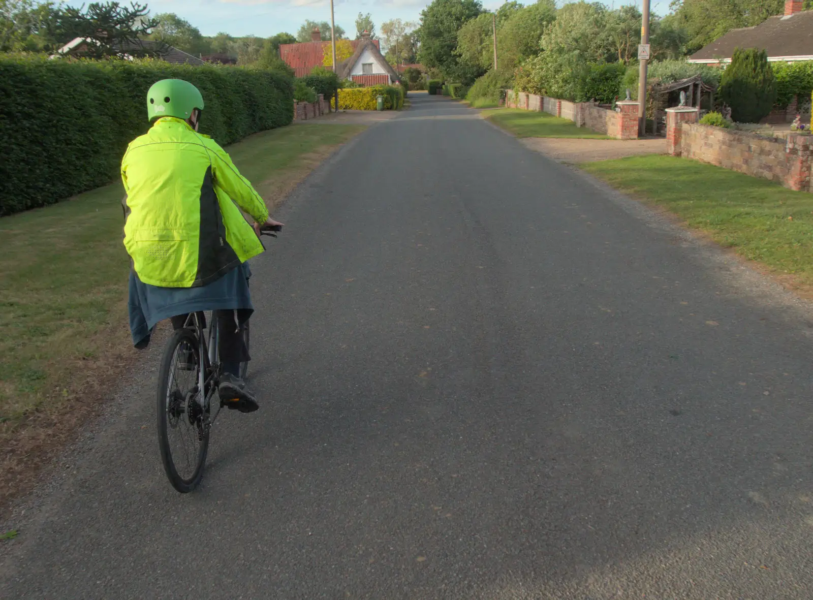 We cycle through the village of Upper Street, from Camping at Weybread, and the BSCC at Rushall, Norfolk - 29th May 2025