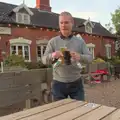 Mikey P nearly drops a glass, Camping at Weybread, and the BSCC at Rushall, Norfolk - 29th May 2025