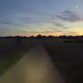 The road from Hall Farm in the dusk, Camping at Weybread, and the BSCC at Rushall, Norfolk - 29th May 2025