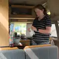 Isobel sorts some breakfast out, Camping at Weybread, and the BSCC at Rushall, Norfolk - 29th May 2025