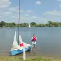 Nosher and the boat after a nice morning sail, Camping at Weybread, and the BSCC at Rushall, Norfolk - 29th May 2025