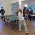 Harry and Tilly play a game of table tennis, Table Tennis at the Village Hall, Brome, Suffolk - 6th June 2025