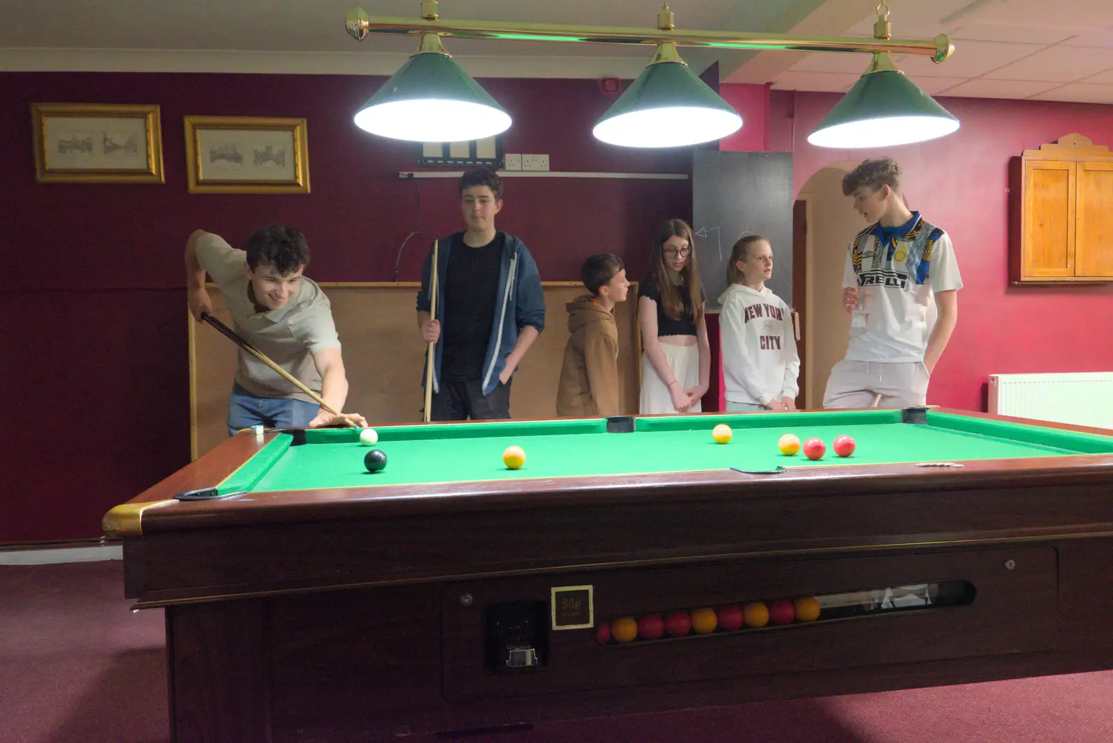 Matthew plays a shot, from Table Tennis at the Village Hall, Brome, Suffolk - 6th June 2025