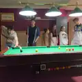 Matthew plays a shot, Table Tennis at the Village Hall, Brome, Suffolk - 6th June 2025