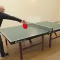 Owen and Martin play a game, Table Tennis at the Village Hall, Brome, Suffolk - 6th June 2025