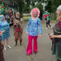 Cathal appears with a shocking pink wig, Palgrave Players do the Carnival, Diss, Norfolk - 8th June 2025