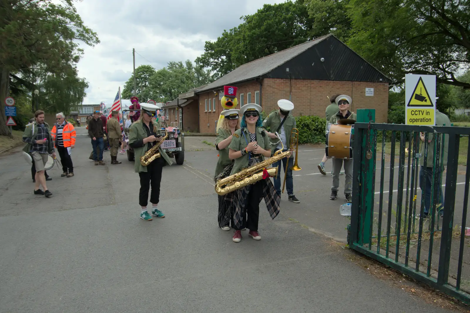 The head of the parade assembles, from Palgrave Players do the Carnival, Diss, Norfolk - 8th June 2025