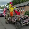 The duck mascot is installed in a Jeep, Palgrave Players do the Carnival, Diss, Norfolk - 8th June 2025