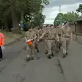 The cadets march off, Palgrave Players do the Carnival, Diss, Norfolk - 8th June 2025
