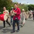 Traditional Chinese music on parade, Palgrave Players do the Carnival, Diss, Norfolk - 8th June 2025