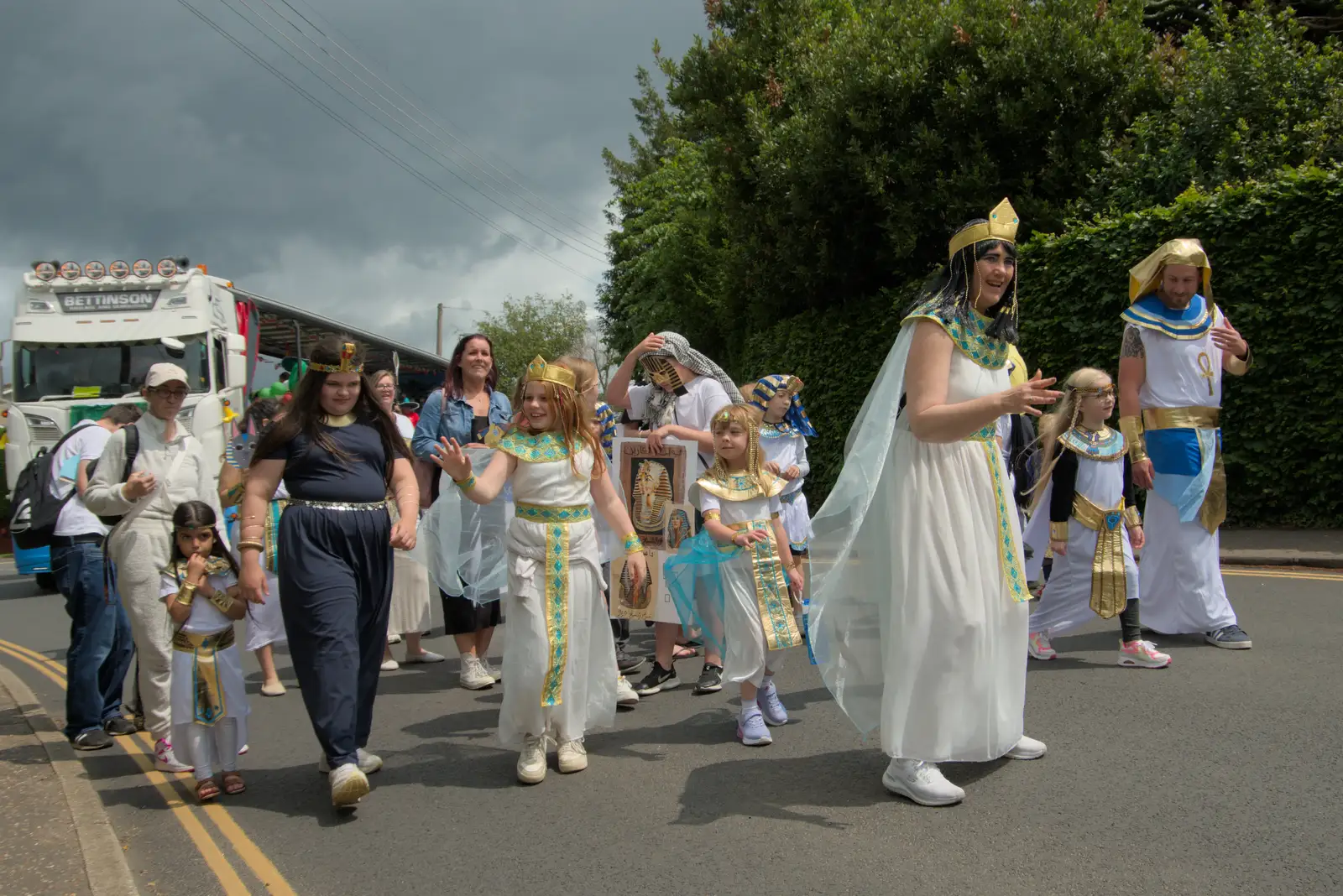 Ancient Egyptians in Diss, from Palgrave Players do the Carnival, Diss, Norfolk - 8th June 2025
