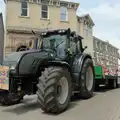 A giant tractor in front of HSBC, Palgrave Players do the Carnival, Diss, Norfolk - 8th June 2025