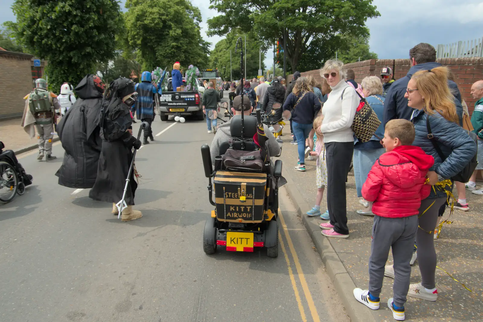 A mobility scooter is optimistically called KITT, from Palgrave Players do the Carnival, Diss, Norfolk - 8th June 2025