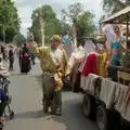 A dude in a gold suit waves, Palgrave Players do the Carnival, Diss, Norfolk - 8th June 2025
