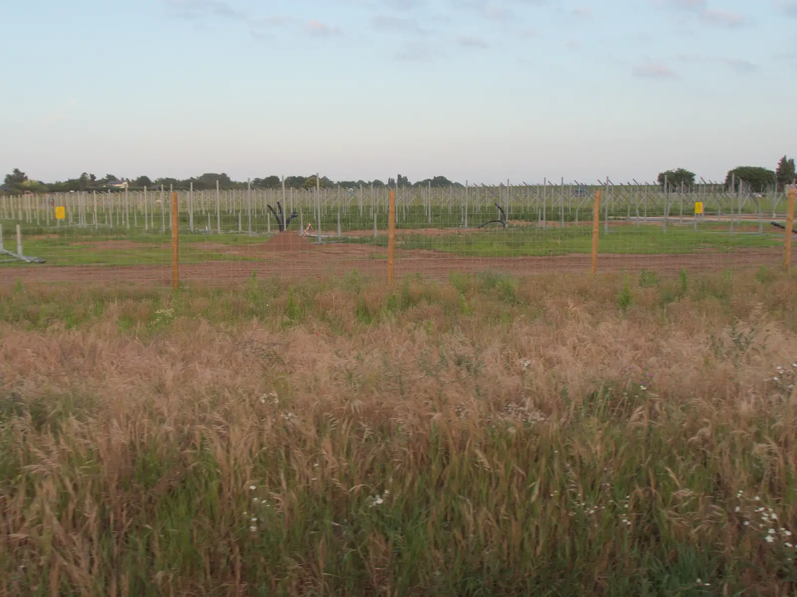 A new solar farm is being built near Redgrave, from A Swarm of Bees, Eye, Suffolk - 16th June 2025