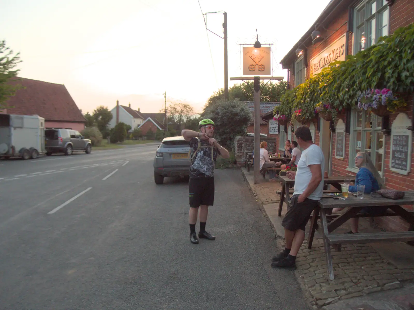 We stop at the Cross Keys again, from A Swarm of Bees, Eye, Suffolk - 16th June 2025