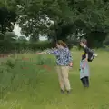Isobel points at something, A Swarm of Bees, Eye, Suffolk - 16th June 2025