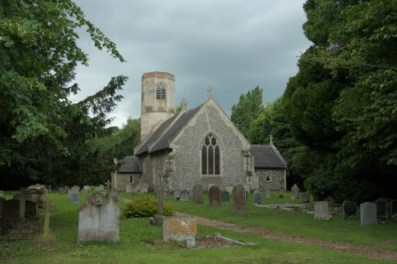 We pass by Stuston's All Saints church again, from A Swarm of Bees, Eye, Suffolk - 16th June 2025