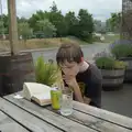 Harry reads a book at Ampersand Tap, A Swarm of Bees, Eye, Suffolk - 16th June 2025