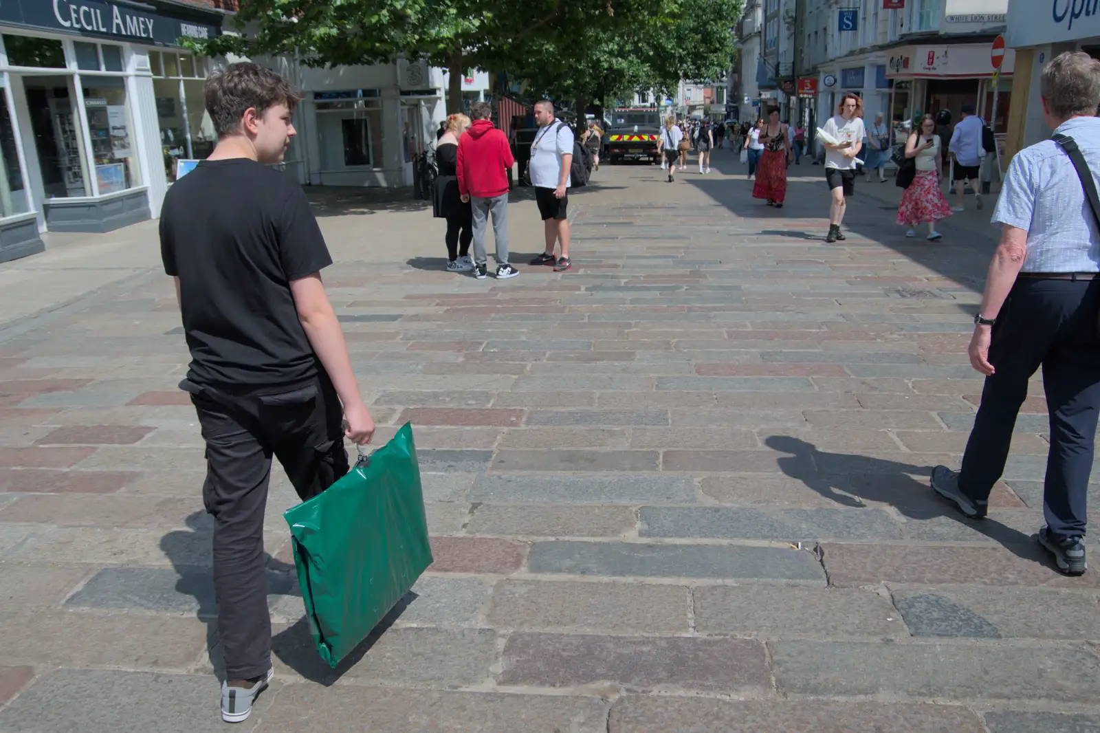 Fred with his purchases on Gentleman's Walk, from The Sunday Seisiún at the London Irish Centre, Camden Town - 22nd June 2025
