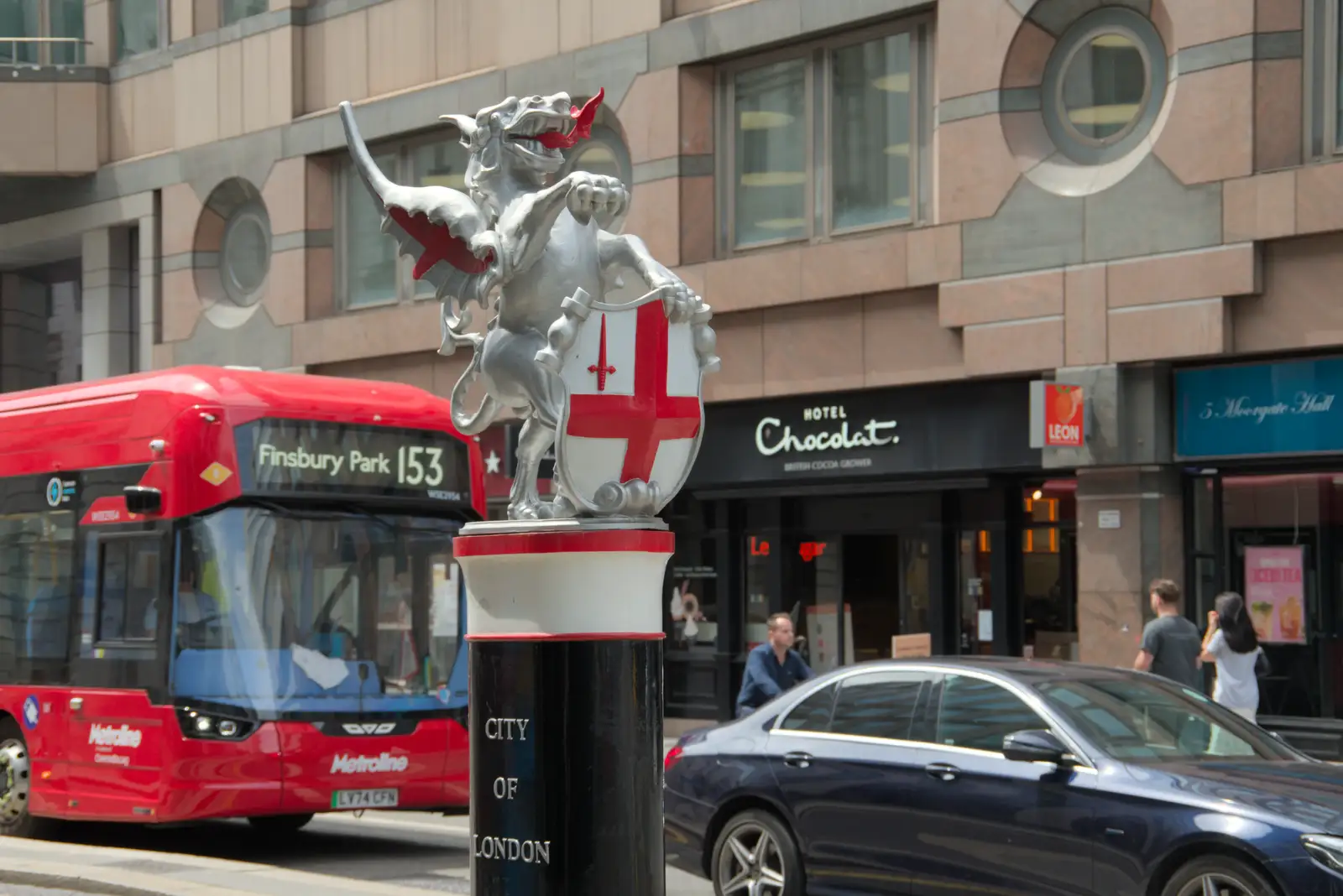 An argent dragon marks the City of London, from The Sunday Seisiún at the London Irish Centre, Camden Town - 22nd June 2025