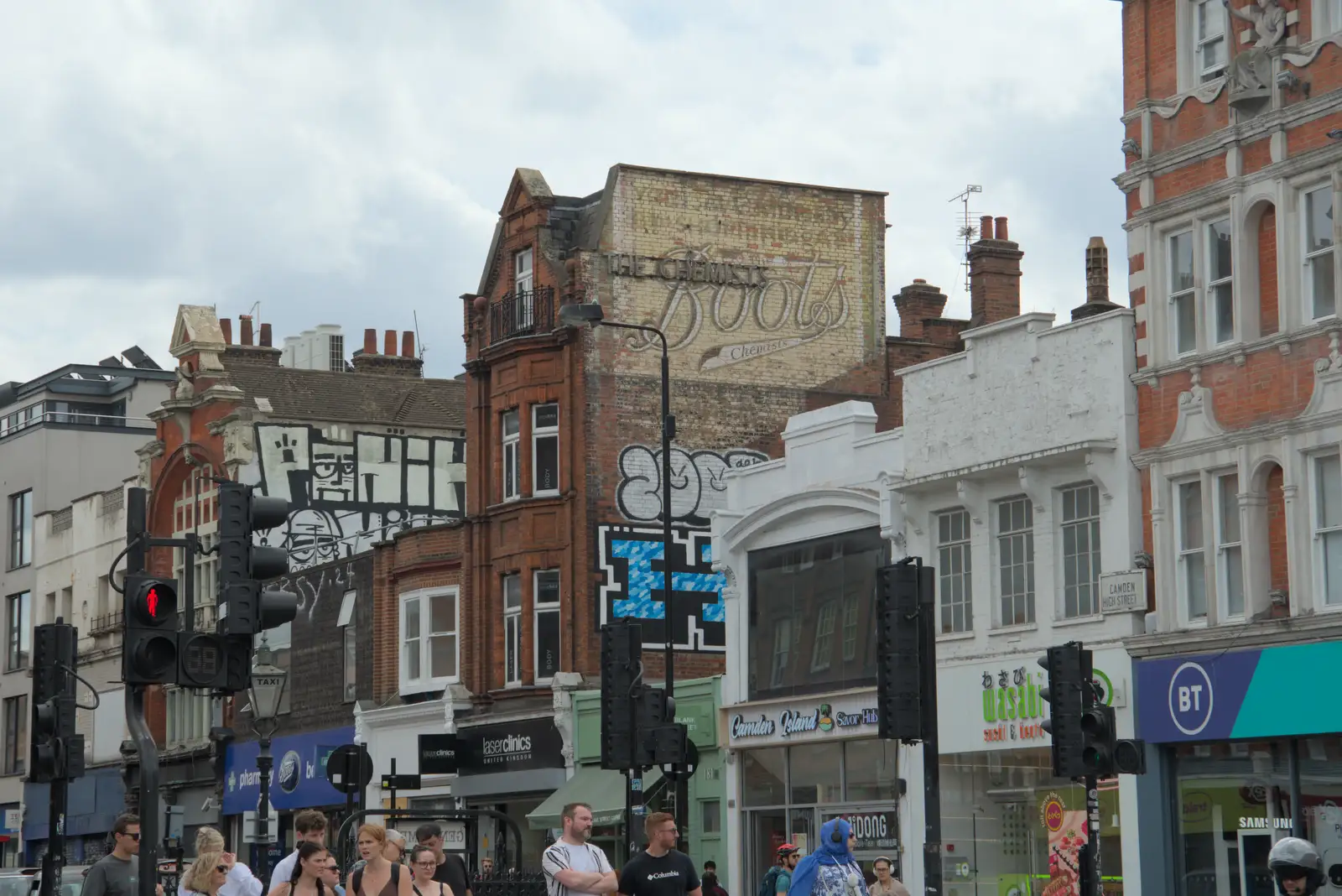 An old Boots wall advert in Camden, from The Sunday Seisiún at the London Irish Centre, Camden Town - 22nd June 2025