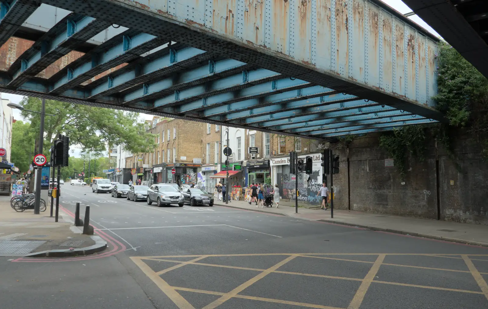 A derelict railway bridge, from The Sunday Seisiún at the London Irish Centre, Camden Town - 22nd June 2025
