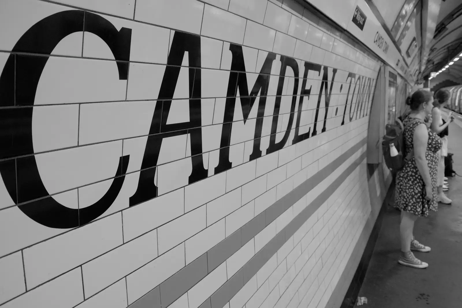Camden Town tiled sign on the underground, from The Sunday Seisiún at the London Irish Centre, Camden Town - 22nd June 2025