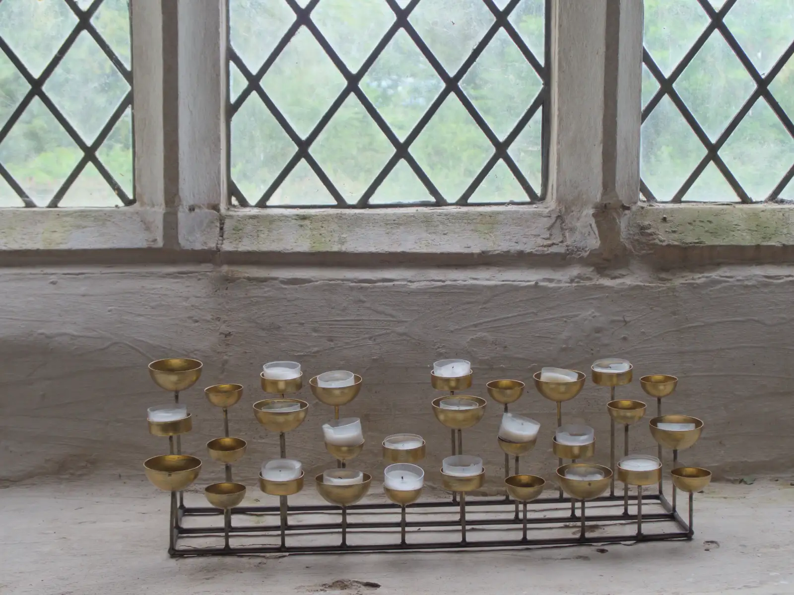 A votive candle holder in a window, from A Late June Miscellany, Suffolk - 28th June 2025