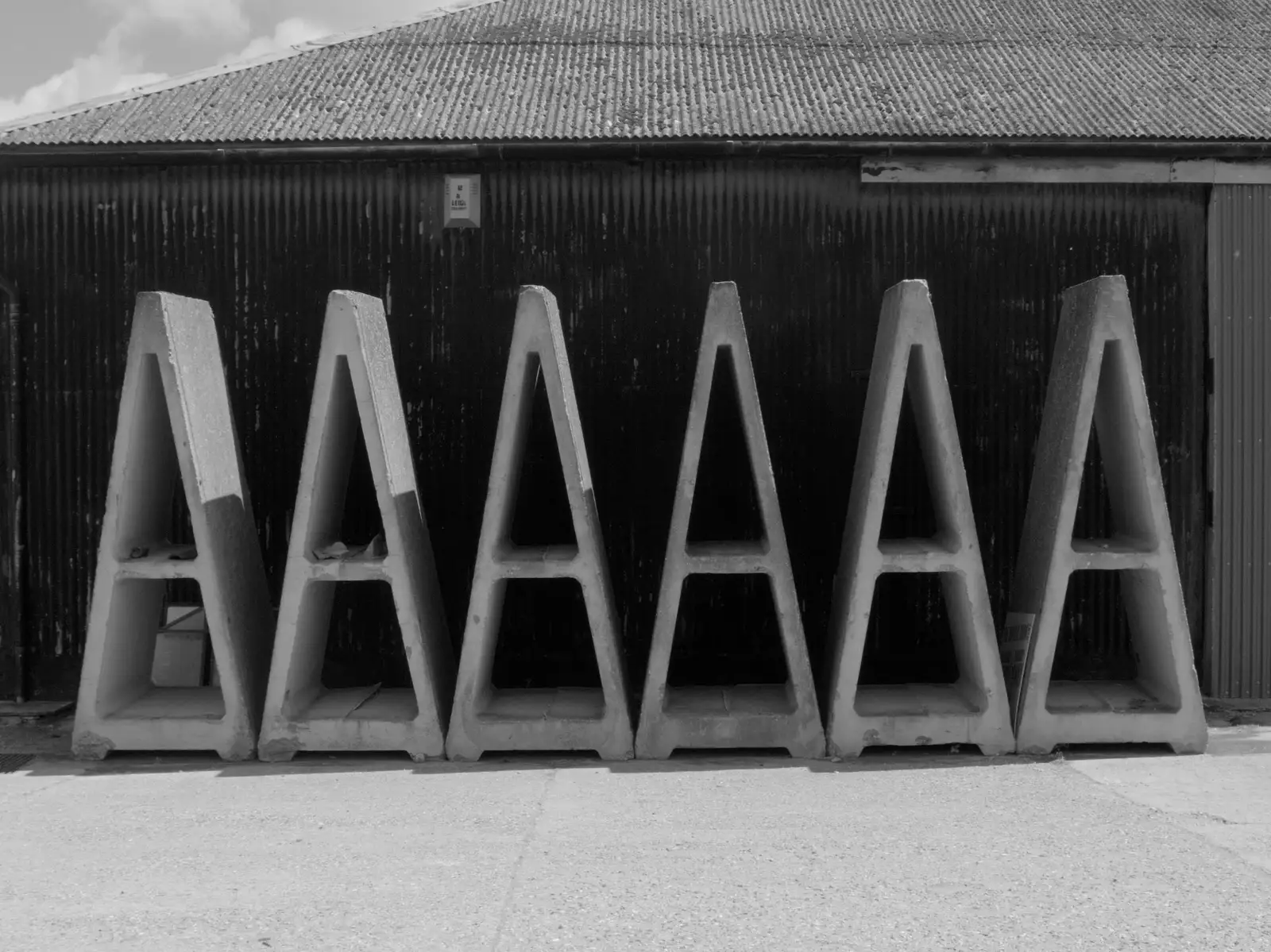There's a stack of concrete A's, from A Late June Miscellany, Suffolk - 28th June 2025