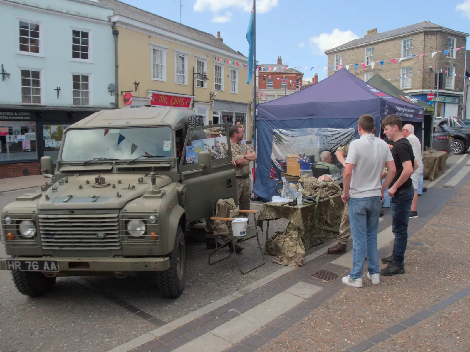 An Army LandRover and the cadets do recruiting, from A Late June Miscellany, Suffolk - 28th June 2025