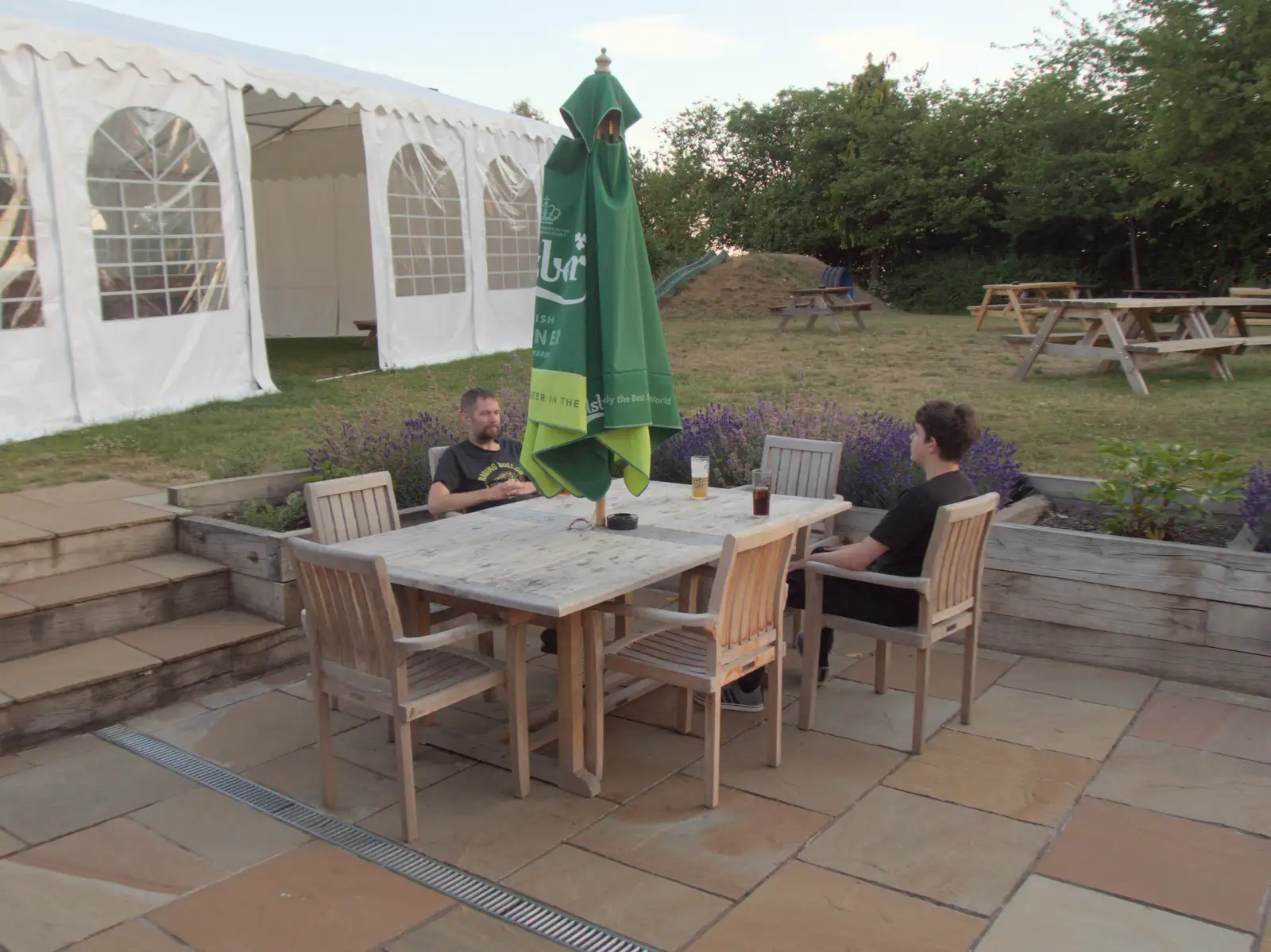 Beers in the garden, from A Late June Miscellany, Suffolk - 28th June 2025