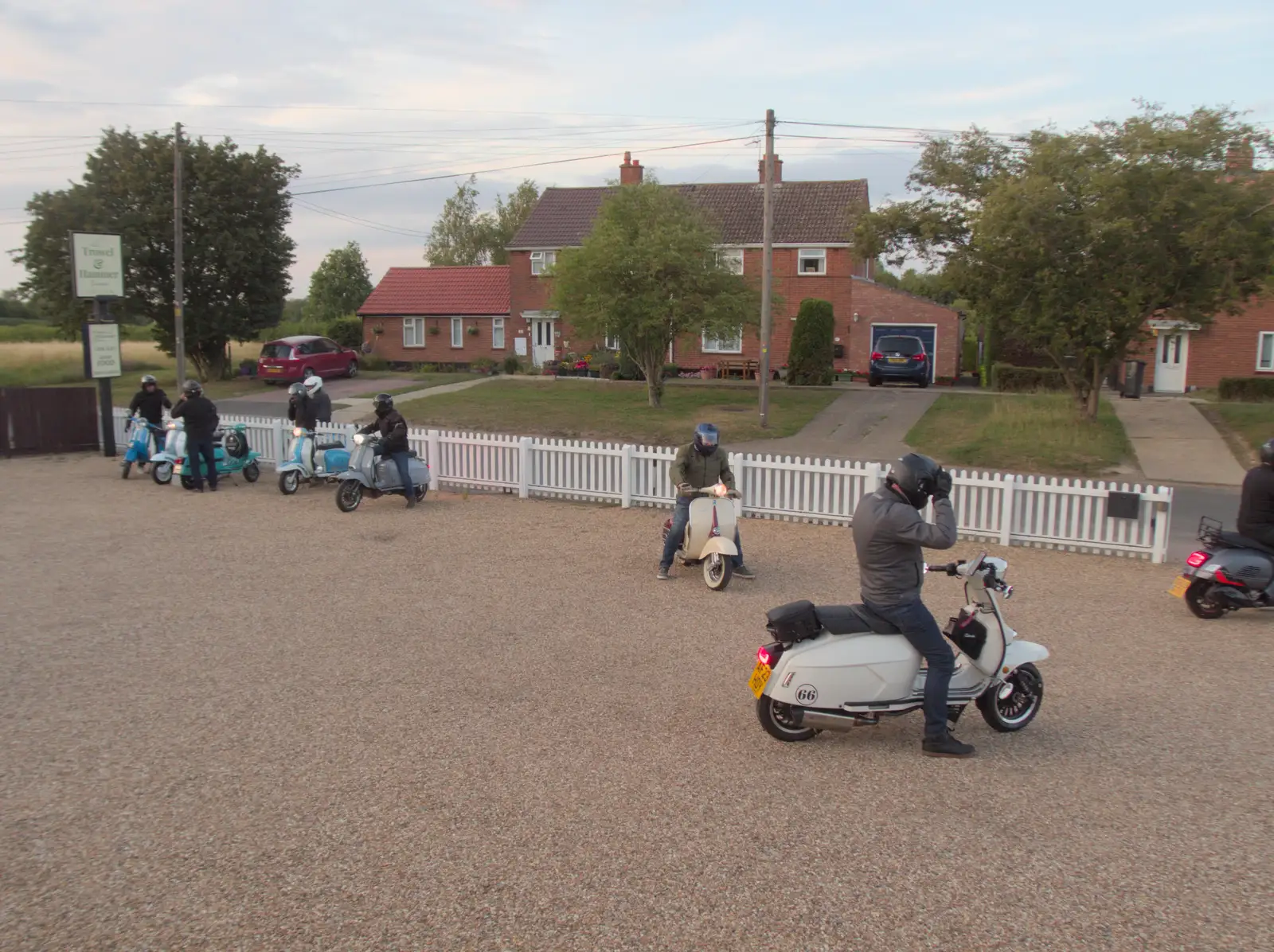 The moped boys head off, from A Late June Miscellany, Suffolk - 28th June 2025