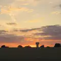 The sun sets behind Finningham water tower, A Late June Miscellany, Suffolk - 28th June 2025