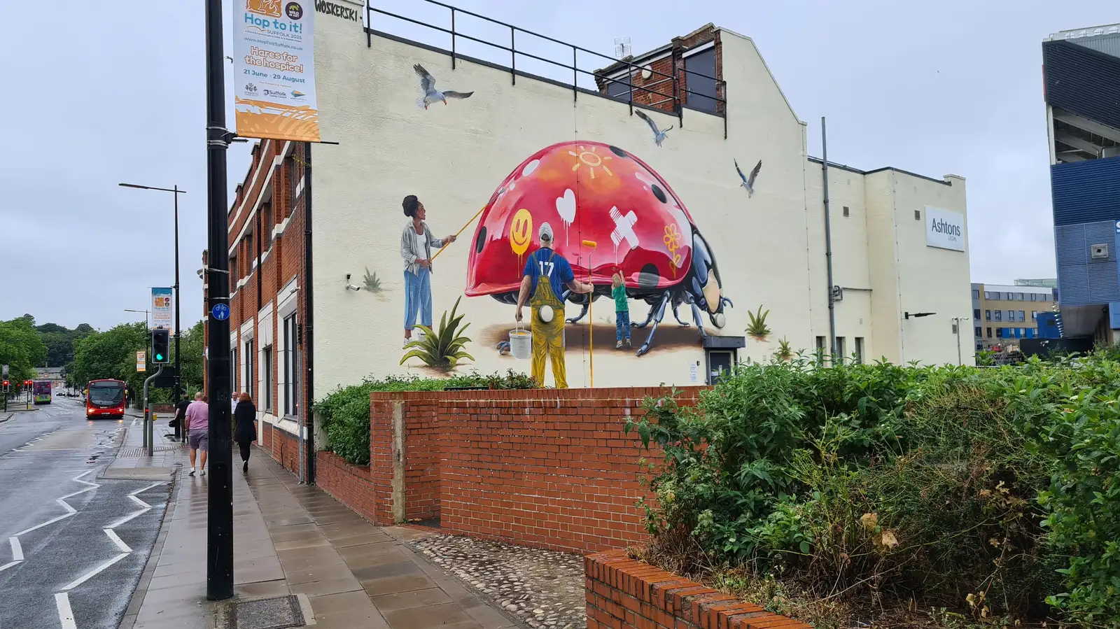 A giant ladybird on a wall on Princes Street, from A Week in Ipswich, Suffolk - 30th June 2025